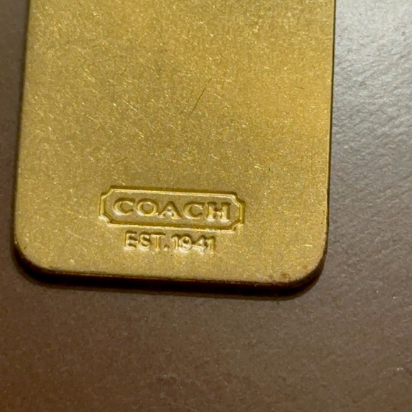 Coach Gold Metal Hangtag rare Y2K era Medium size - Picture 4 of 12